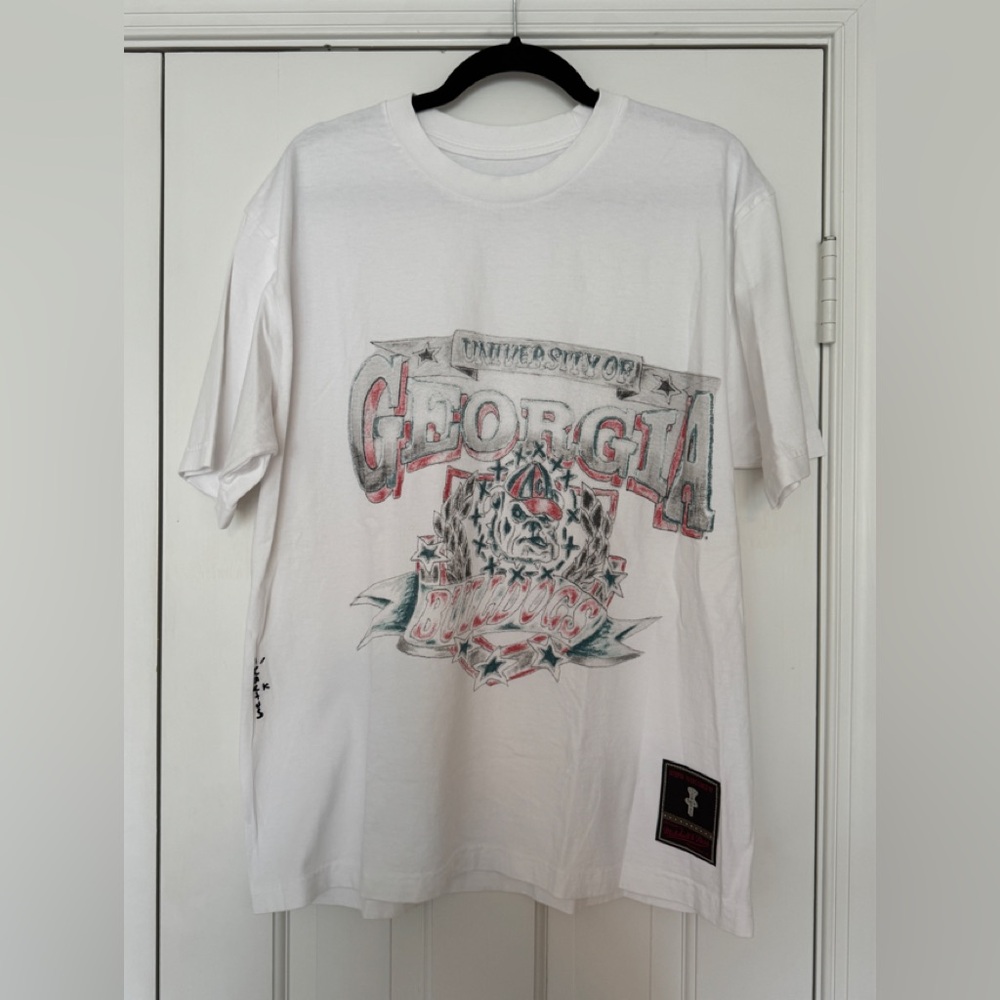 Never Worn Cactus Jack / Mitchell & Ness University of Georgia Tee. Size L